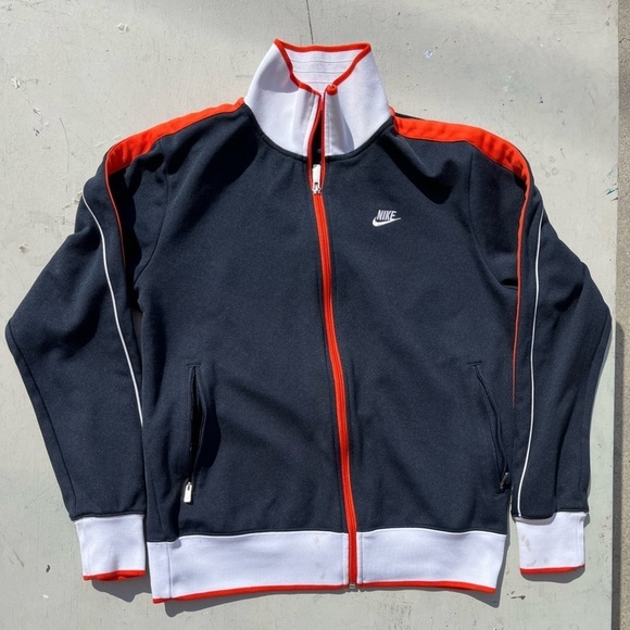 Men's Nike Jacket Multicolor Logo M Full Zip Street Clemson Casual City STAINED - Picture 1 of 16